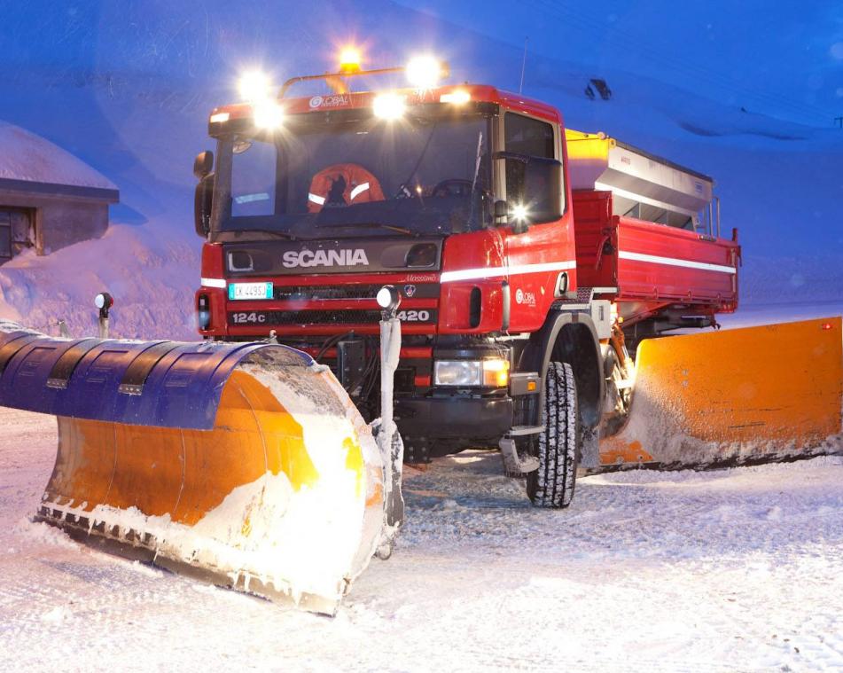 Mezzi per lo sgombero neve a Livigno