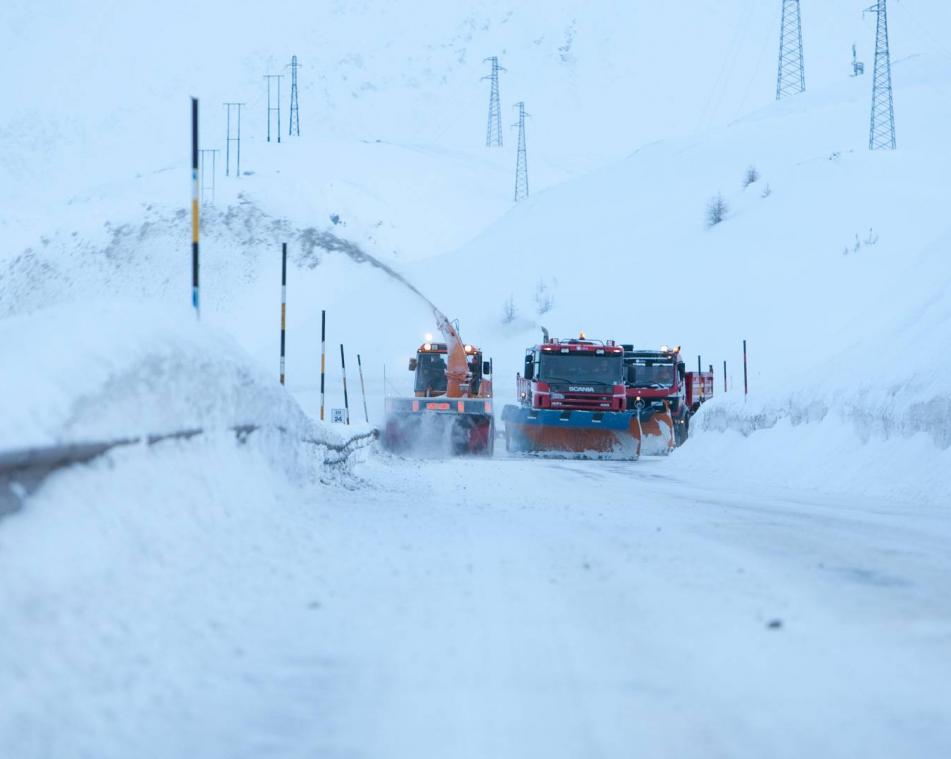 Sgombero neve a Livigno